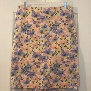 Talbots Sz 10 Elegant Floral Pencil Skirt